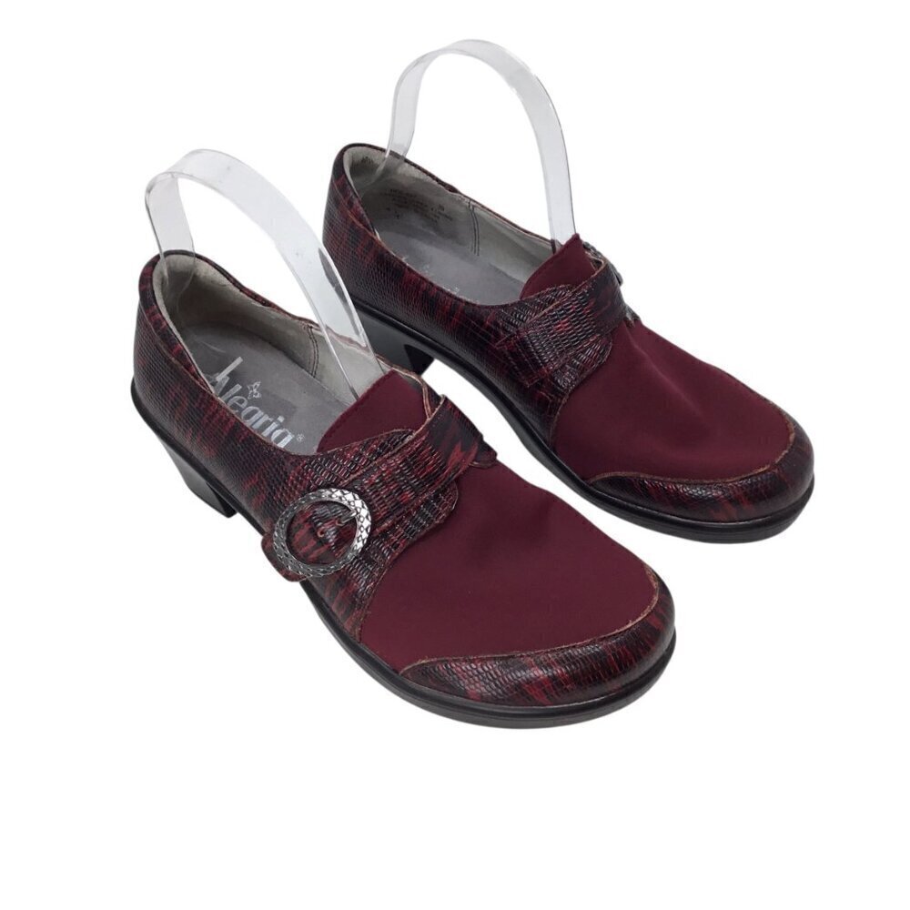 Alegria Holli Spiffy Merlot Shoes Clog Heel Heeled Size 39 / 9 HOL-697 Slip On